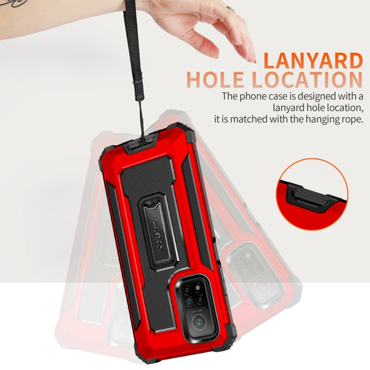 For Xiaomi Mi 10T 5G 10 PCS Knight Jazz PC+TPU Shockproof Protective Case with Foldable Holder