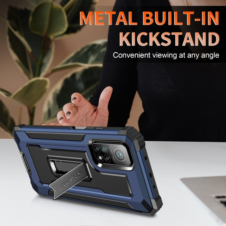 For Xiaomi Mi 10T 5G 10 PCS Knight Jazz PC+TPU Shockproof Protective Case with Foldable Holder