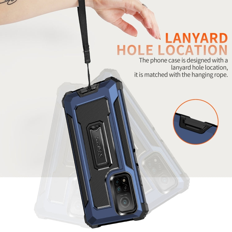 For Xiaomi Mi 10T 5G 10 PCS Knight Jazz PC+TPU Shockproof Protective Case with Foldable Holder