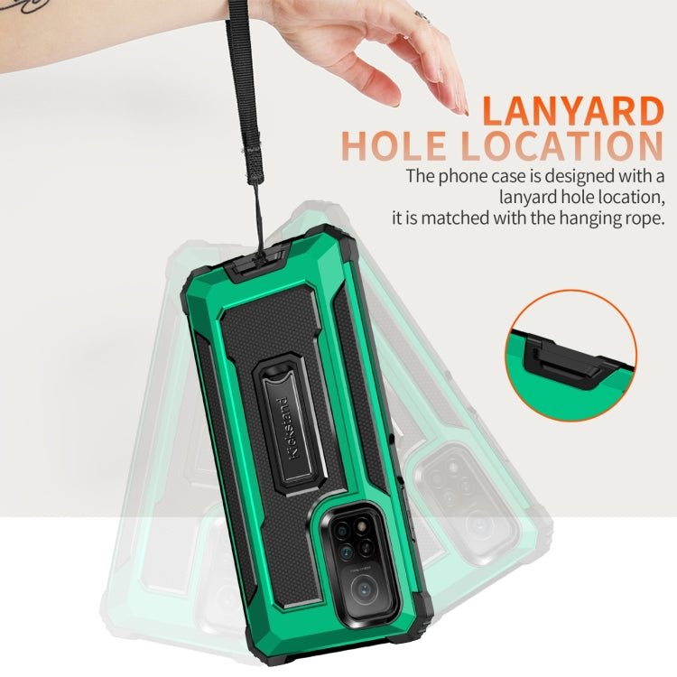 For Xiaomi Mi 10T 5G 10 PCS Knight Jazz PC+TPU Shockproof Protective Case with Foldable Holder