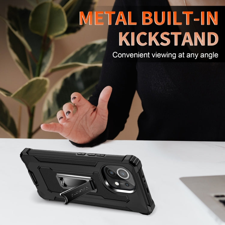 For Xiaomi Mi 11 10 PCS Knight Jazz PC+TPU Shockproof Protective Case with Foldable Holder