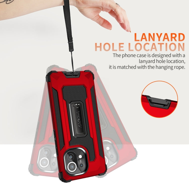 For Xiaomi Mi 11 10 PCS Knight Jazz PC+TPU Shockproof Protective Case with Foldable Holder