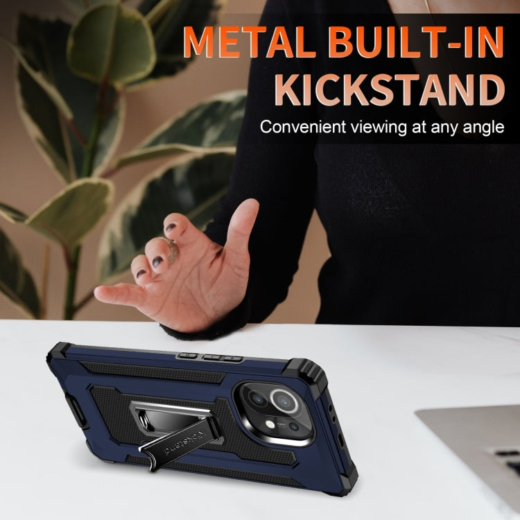 For Xiaomi Mi 11 10 PCS Knight Jazz PC+TPU Shockproof Protective Case with Foldable Holder