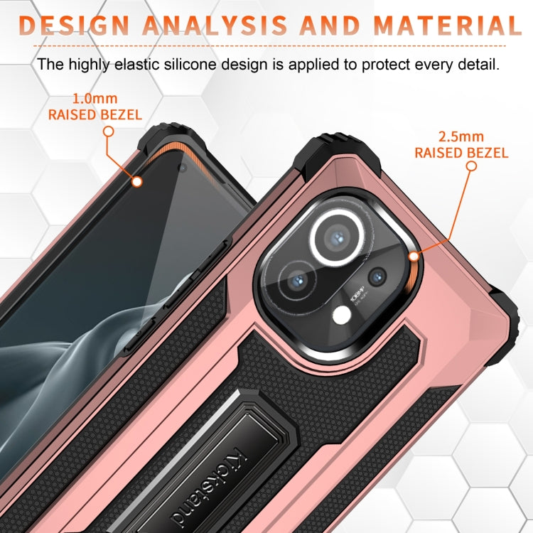 For Xiaomi Mi 11 10 PCS Knight Jazz PC+TPU Shockproof Protective Case with Foldable Holder