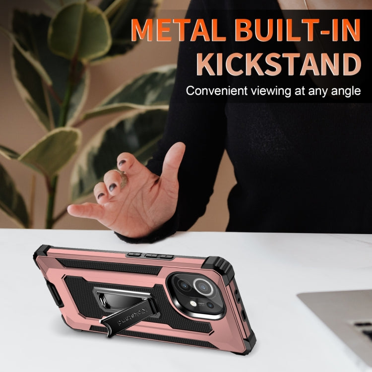 For Xiaomi Mi 11 10 PCS Knight Jazz PC+TPU Shockproof Protective Case with Foldable Holder