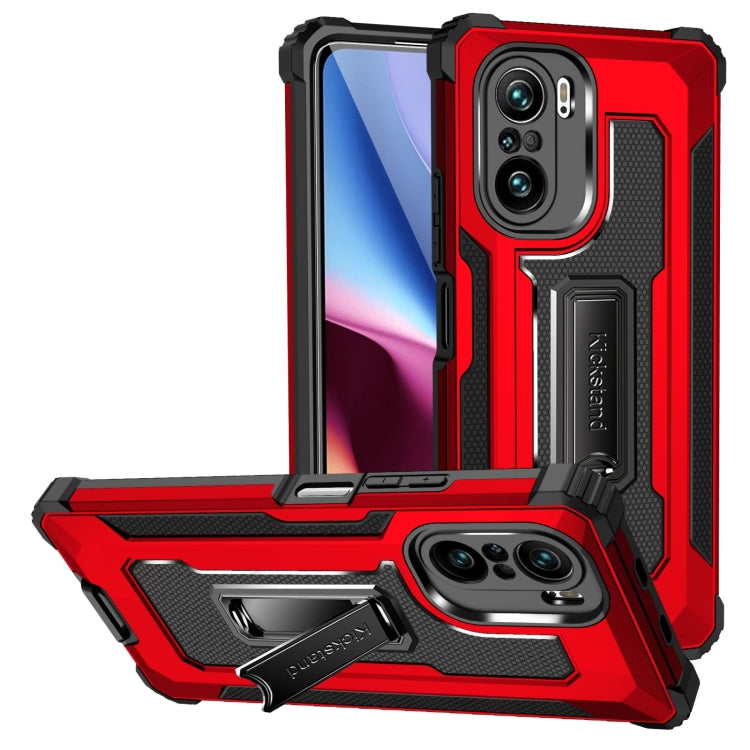 For Xiaomi Redmi K40 / K40 Pro 10 PCS Knight Jazz PC+TPU Shockproof Protective Case with Foldable Holder