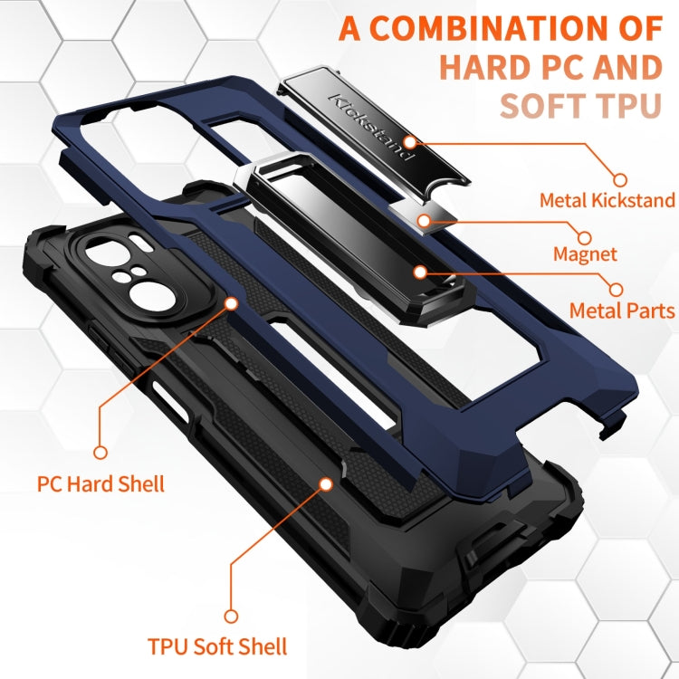 For Xiaomi Redmi K40 / K40 Pro 10 PCS Knight Jazz PC+TPU Shockproof Protective Case with Foldable Holder