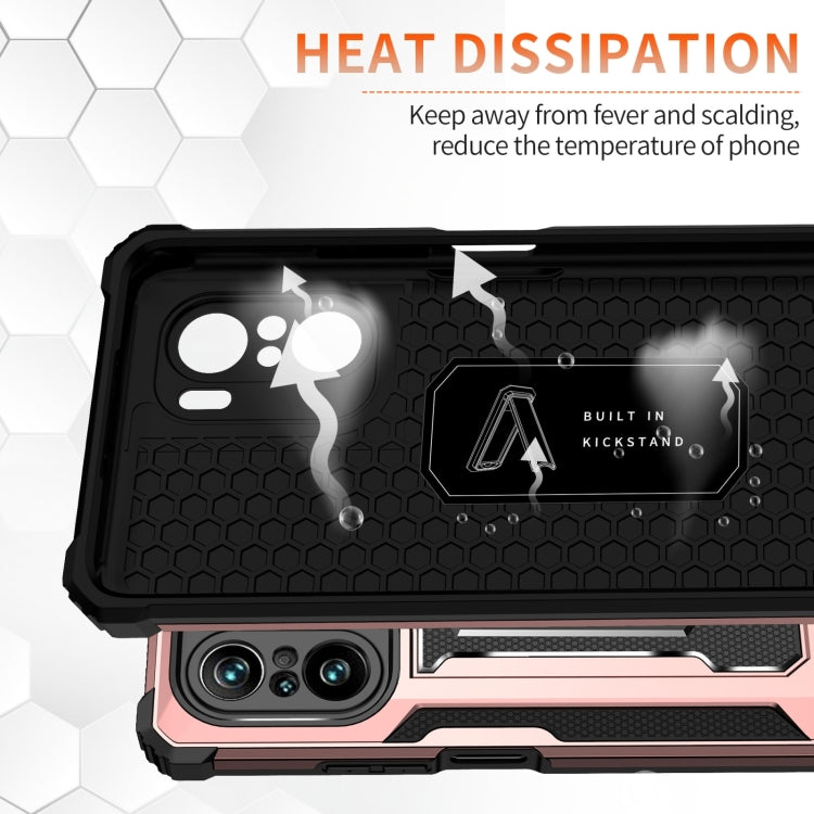 For Xiaomi Redmi K40 / K40 Pro 10 PCS Knight Jazz PC+TPU Shockproof Protective Case with Foldable Holder