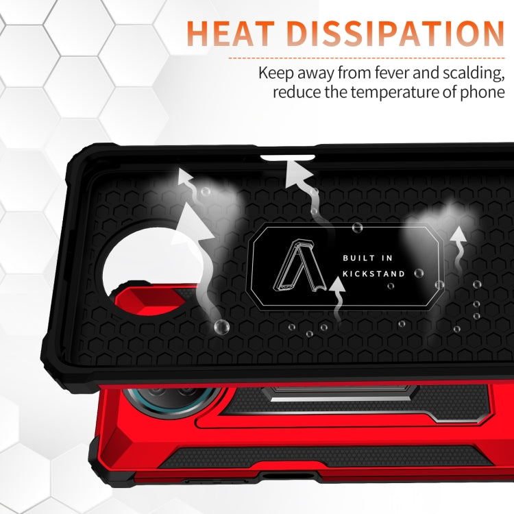 For Xiaomi Redmi Note 9 5G 10 PCS Knight Jazz PC+TPU Shockproof Protective Case with Foldable Holder