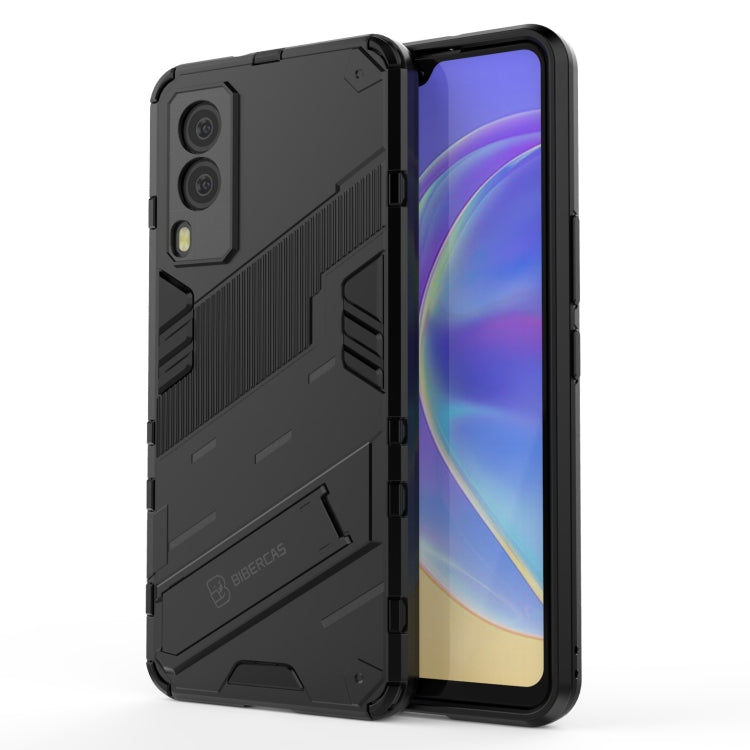 For vivo V21e 5G Punk Armor 2 in 1 PC + TPU Shockproof Case with Invisible Holder