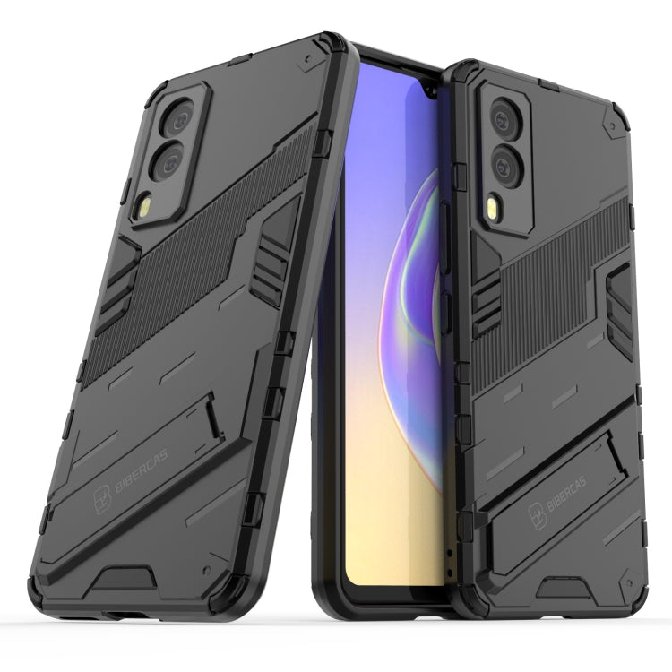 For vivo V21e 5G Punk Armor 2 in 1 PC + TPU Shockproof Case with Invisible Holder