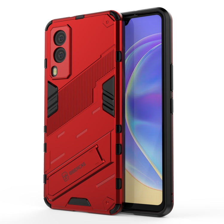 For vivo V21e 5G Punk Armor 2 in 1 PC + TPU Shockproof Case with Invisible Holder