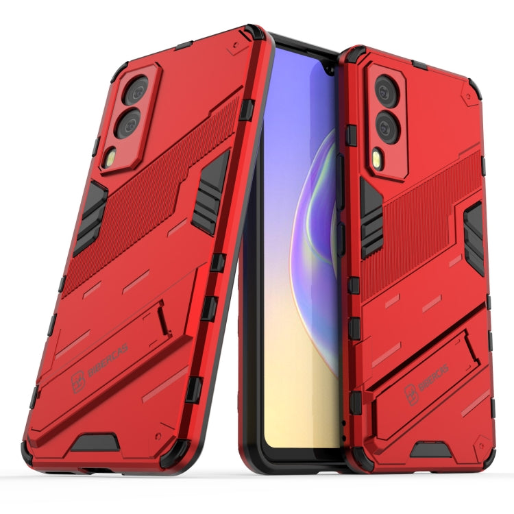 For vivo V21e 5G Punk Armor 2 in 1 PC + TPU Shockproof Case with Invisible Holder