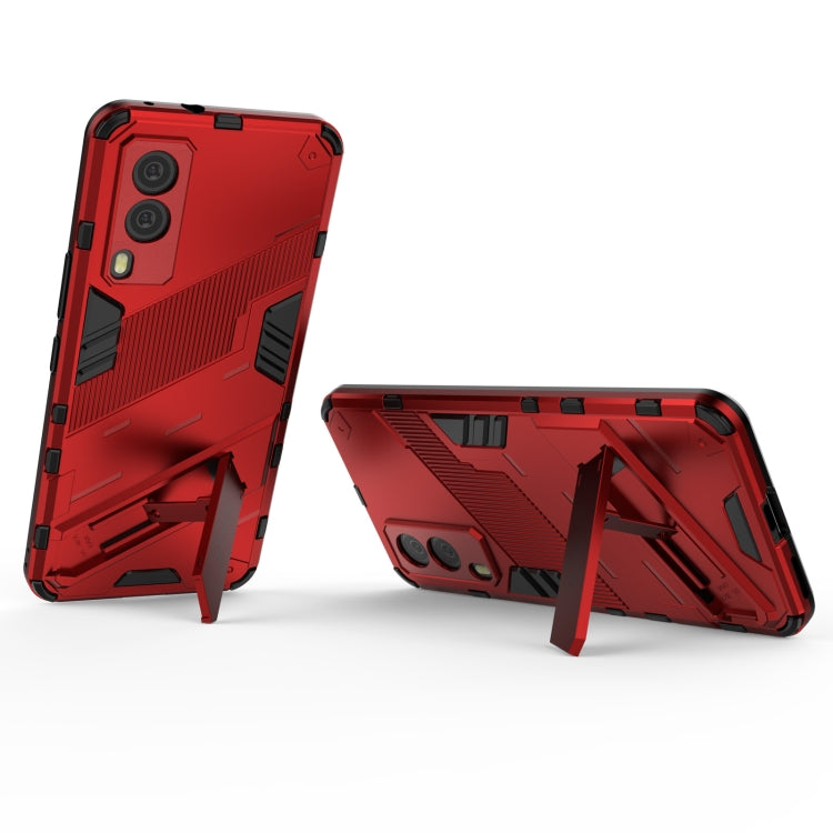 For vivo V21e 5G Punk Armor 2 in 1 PC + TPU Shockproof Case with Invisible Holder