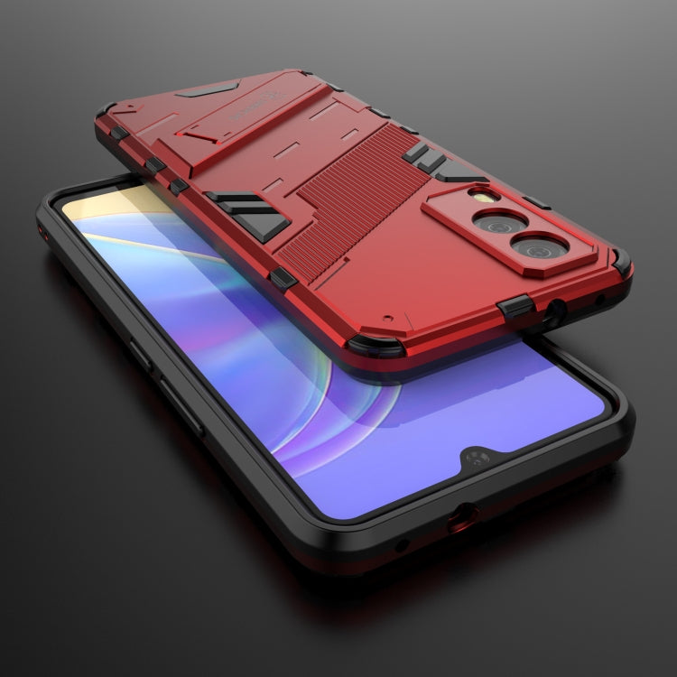 For vivo V21e 5G Punk Armor 2 in 1 PC + TPU Shockproof Case with Invisible Holder