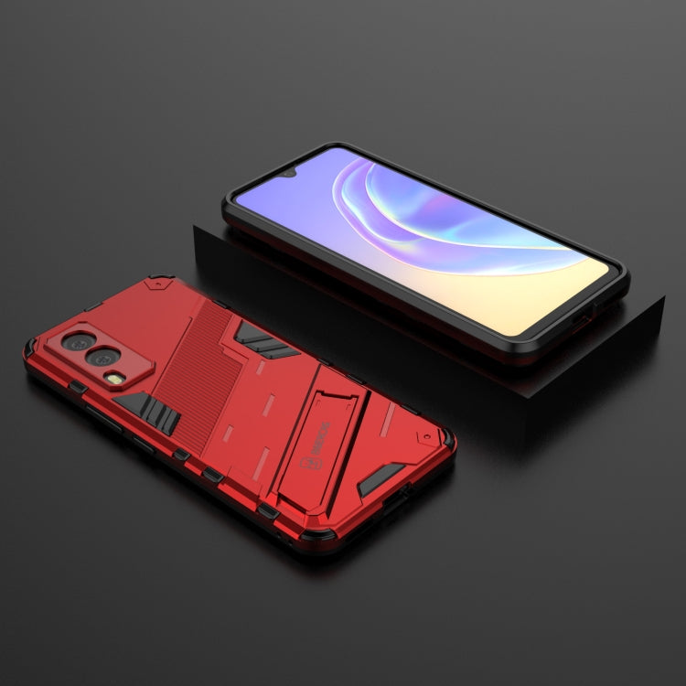 For vivo V21e 5G Punk Armor 2 in 1 PC + TPU Shockproof Case with Invisible Holder