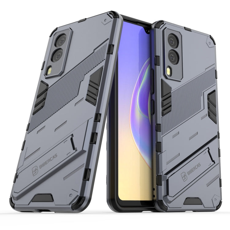 For vivo V21e 5G Punk Armor 2 in 1 PC + TPU Shockproof Case with Invisible Holder
