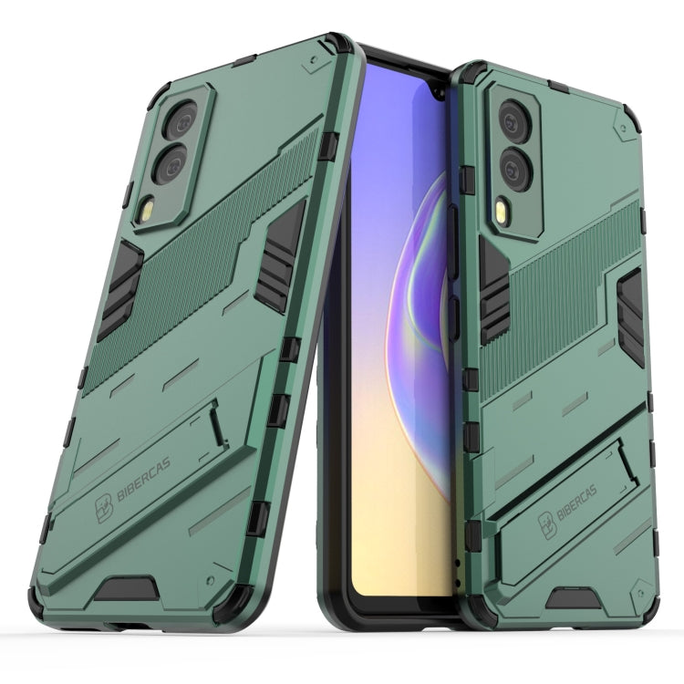 For vivo V21e 5G Punk Armor 2 in 1 PC + TPU Shockproof Case with Invisible Holder
