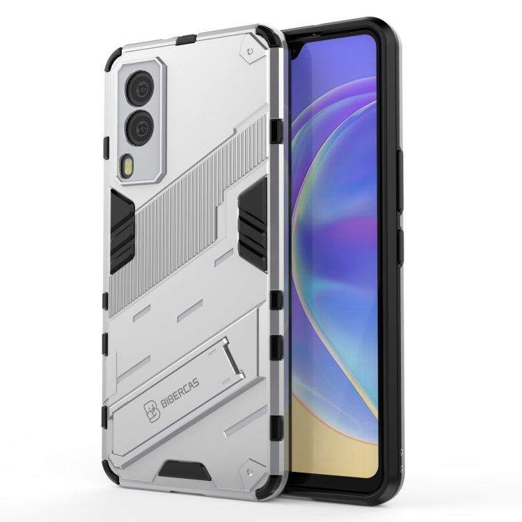 For vivo V21e 5G Punk Armor 2 in 1 PC + TPU Shockproof Case with Invisible Holder
