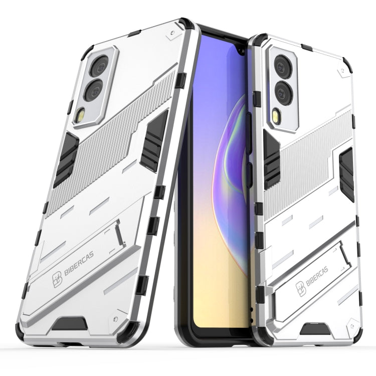 For vivo V21e 5G Punk Armor 2 in 1 PC + TPU Shockproof Case with Invisible Holder