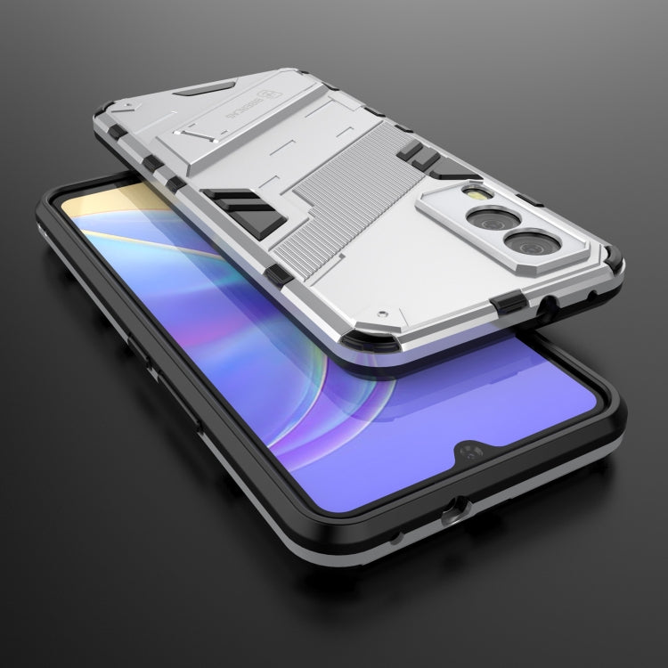 For vivo V21e 5G Punk Armor 2 in 1 PC + TPU Shockproof Case with Invisible Holder