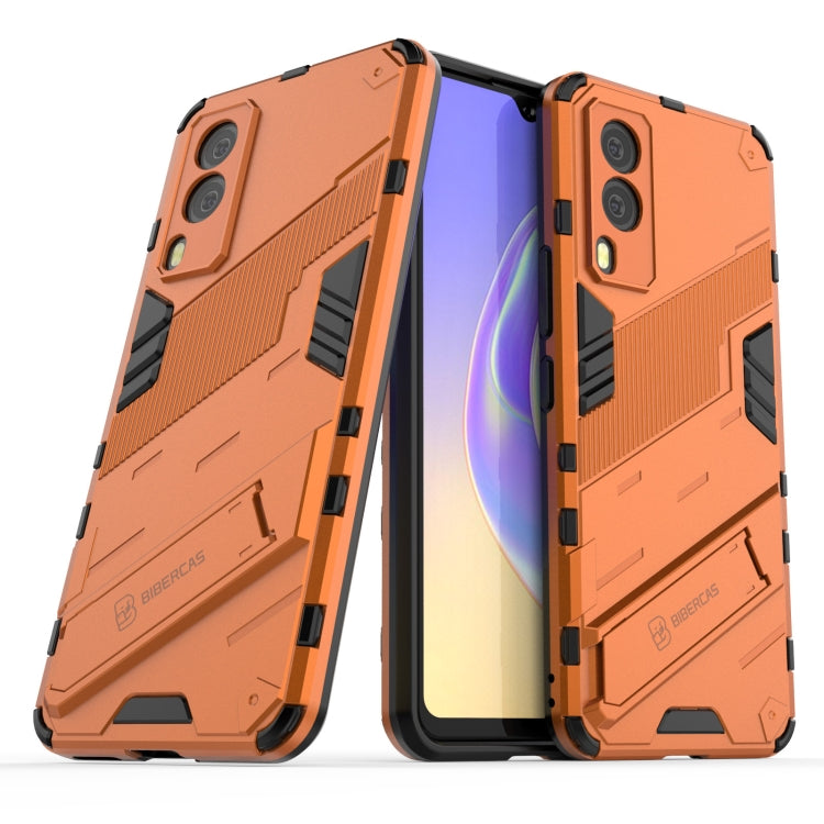 For vivo V21e 5G Punk Armor 2 in 1 PC + TPU Shockproof Case with Invisible Holder