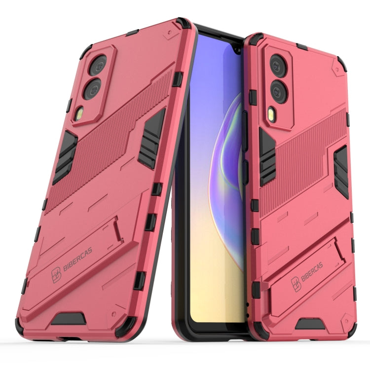 For vivo V21e 5G Punk Armor 2 in 1 PC + TPU Shockproof Case with Invisible Holder