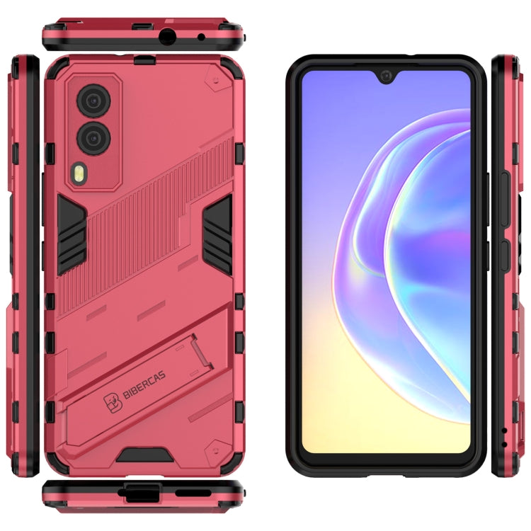 For vivo V21e 5G Punk Armor 2 in 1 PC + TPU Shockproof Case with Invisible Holder