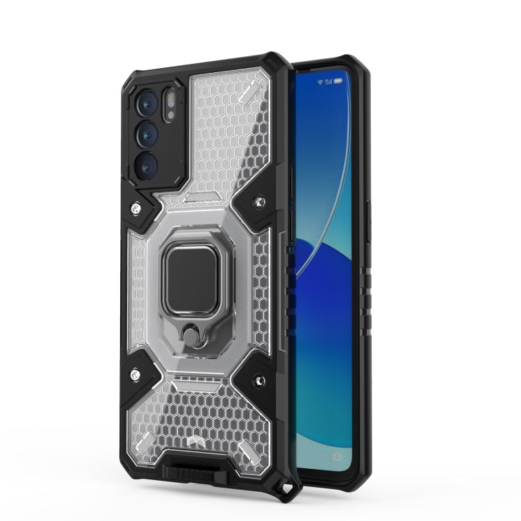 For OPPO Reno6 Space PC + TPU Ring Holder Protective Case