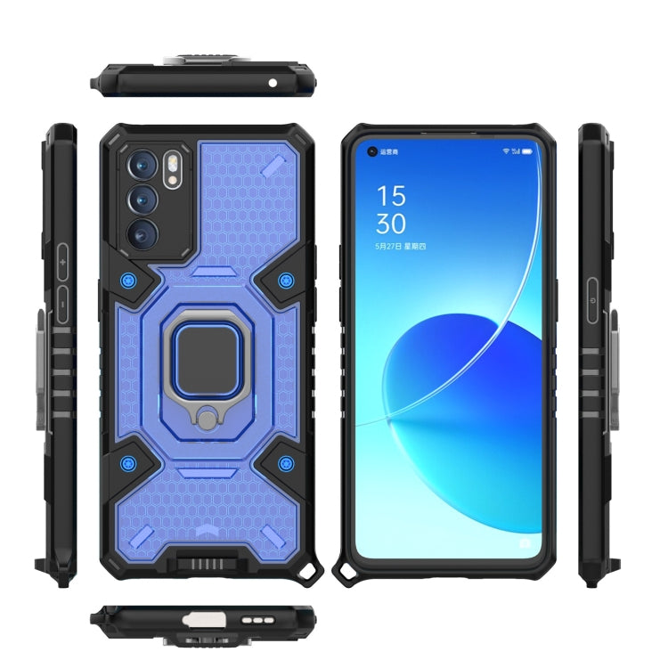 For OPPO Reno6 Space PC + TPU Ring Holder Protective Case