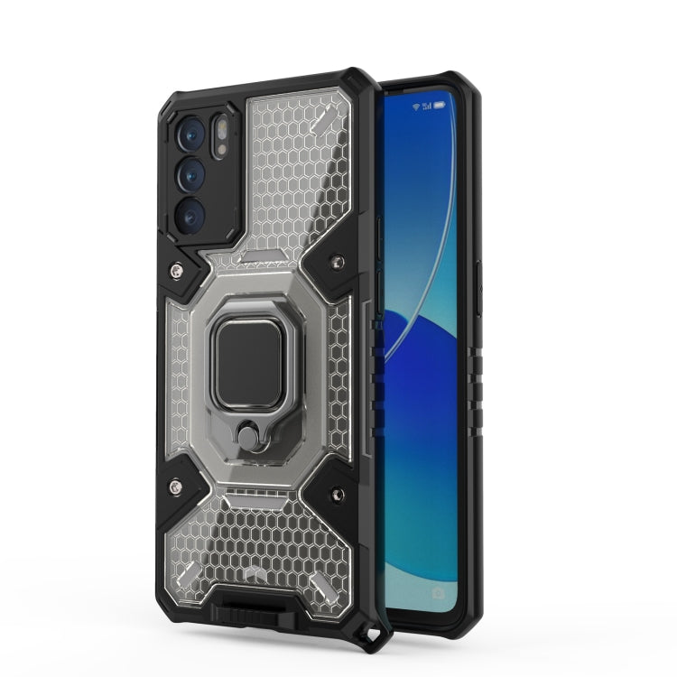 For OPPO Reno6 Space PC + TPU Ring Holder Protective Case