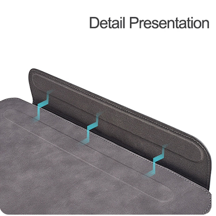 PU03 Lightweight Sheepskin Notebook Liner Bag, Size:13.3 inch(Deep Space Gray)