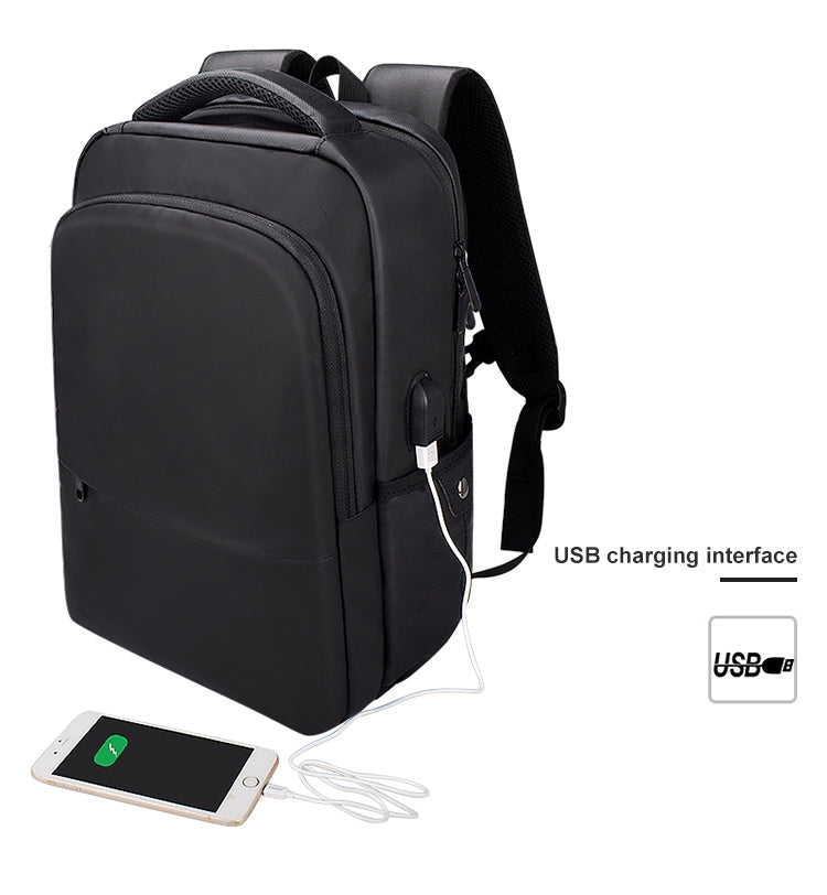 SJ01 Business Casual Computer Backpack with USB Charging Port, Size:15.6-17.3 inch Universal(Black)