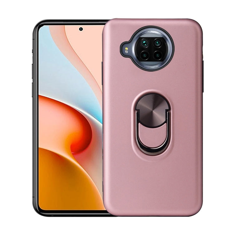 For Xiaomi Redmi Note 9 Pro 5G 360 Rotary Multifunctional Stent PC+TPU Case with Magnetic Invisible Holder