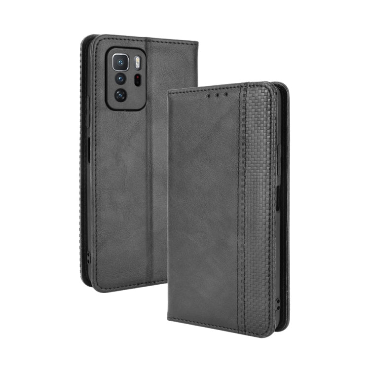 For Xiaomi Redmi Note 10 Pro 5G / Poco X3 GT Magnetic Buckle Retro Crazy Horse Texture Horizontal Flip Leather Case with Holder & Card Slots & Photo Frame