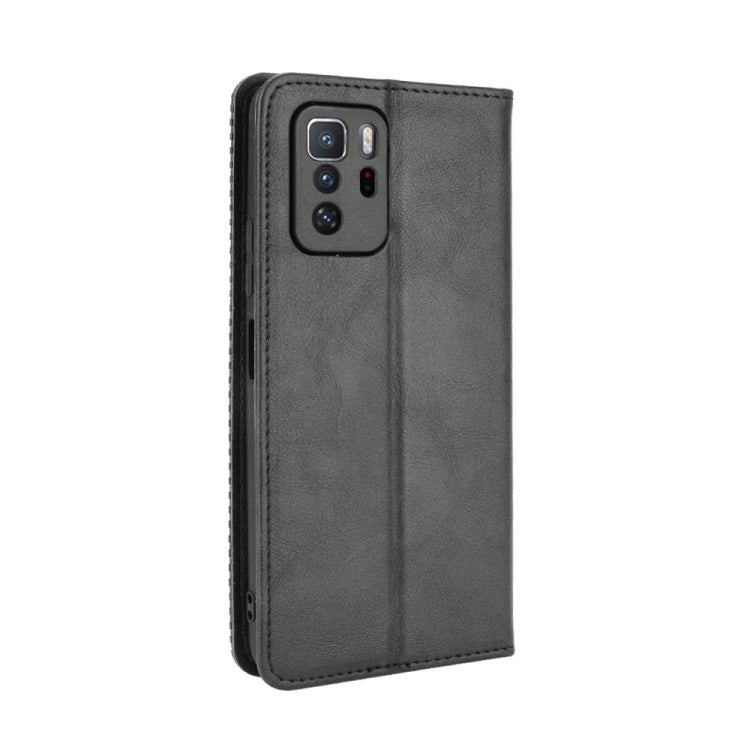 For Xiaomi Redmi Note 10 Pro 5G / Poco X3 GT Magnetic Buckle Retro Crazy Horse Texture Horizontal Flip Leather Case with Holder & Card Slots & Photo Frame