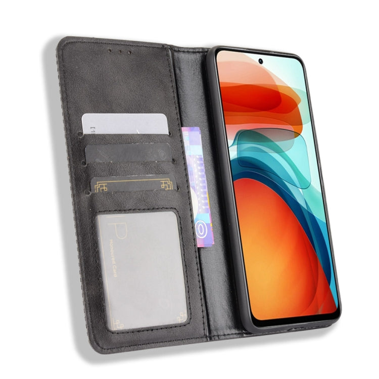 For Xiaomi Redmi Note 10 Pro 5G / Poco X3 GT Magnetic Buckle Retro Crazy Horse Texture Horizontal Flip Leather Case with Holder & Card Slots & Photo Frame