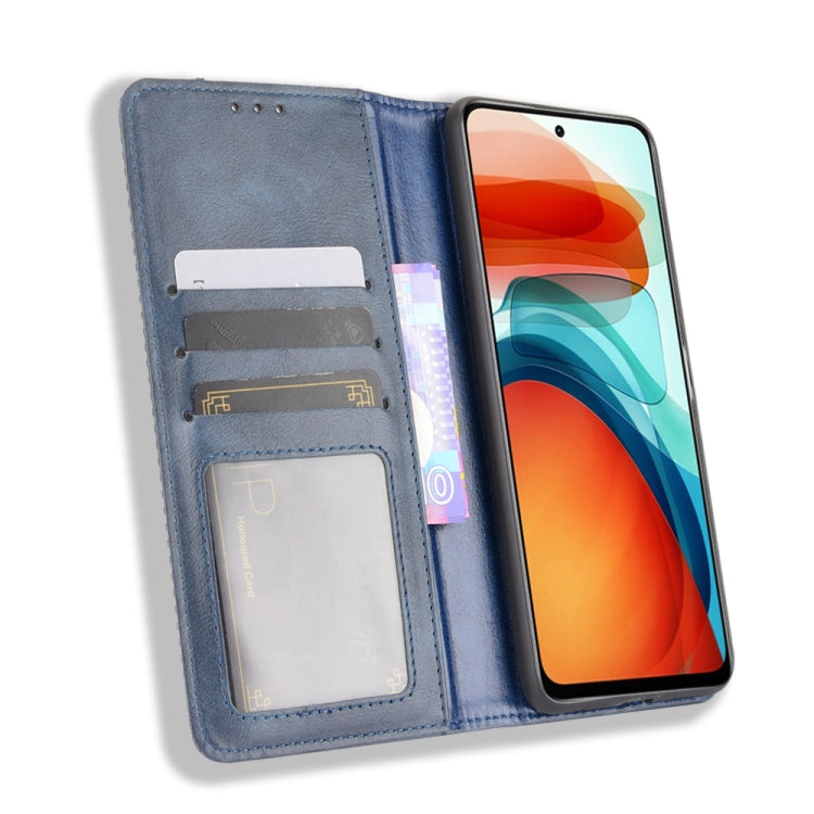 For Xiaomi Redmi Note 10 Pro 5G / Poco X3 GT Magnetic Buckle Retro Crazy Horse Texture Horizontal Flip Leather Case with Holder & Card Slots & Photo Frame