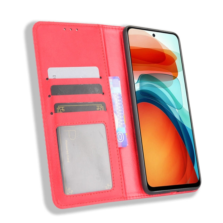 For Xiaomi Redmi Note 10 Pro 5G / Poco X3 GT Magnetic Buckle Retro Crazy Horse Texture Horizontal Flip Leather Case with Holder & Card Slots & Photo Frame