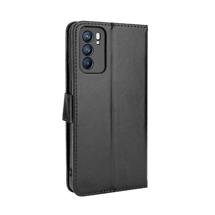 For OPPO Reno6 5G Crazy Horse Texture Horizontal Flip Leather Case with Holder & Card Slots & Lanyard