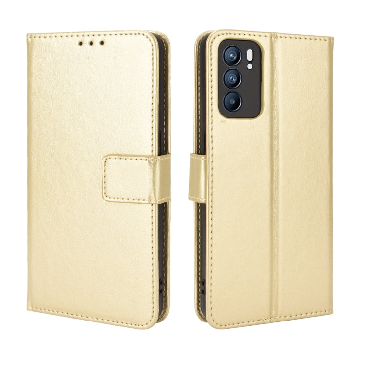 For OPPO Reno6 5G Crazy Horse Texture Horizontal Flip Leather Case with Holder & Card Slots & Lanyard