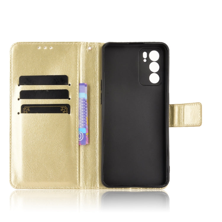 For OPPO Reno6 5G Crazy Horse Texture Horizontal Flip Leather Case with Holder & Card Slots & Lanyard