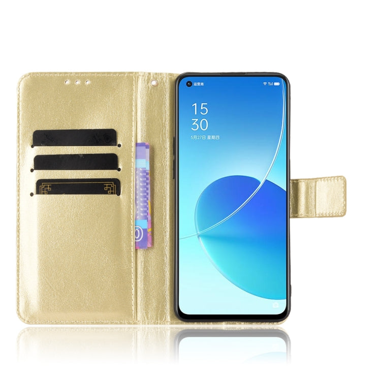 For OPPO Reno6 5G Crazy Horse Texture Horizontal Flip Leather Case with Holder & Card Slots & Lanyard