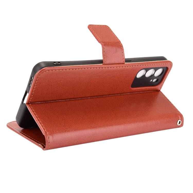 For OPPO Reno6 5G Crazy Horse Texture Horizontal Flip Leather Case with Holder & Card Slots & Lanyard