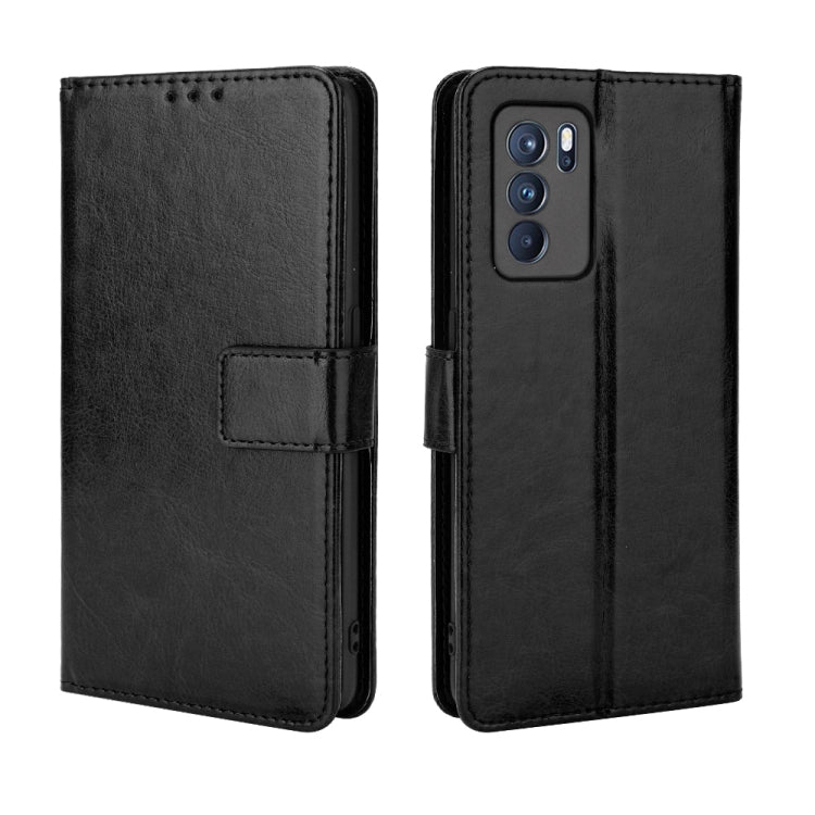 For OPPO Reno6 Pro 5G Crazy Horse Texture Horizontal Flip Leather Case with Holder & Card Slots & Lanyard