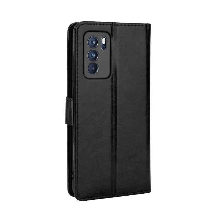 For OPPO Reno6 Pro 5G Crazy Horse Texture Horizontal Flip Leather Case with Holder & Card Slots & Lanyard