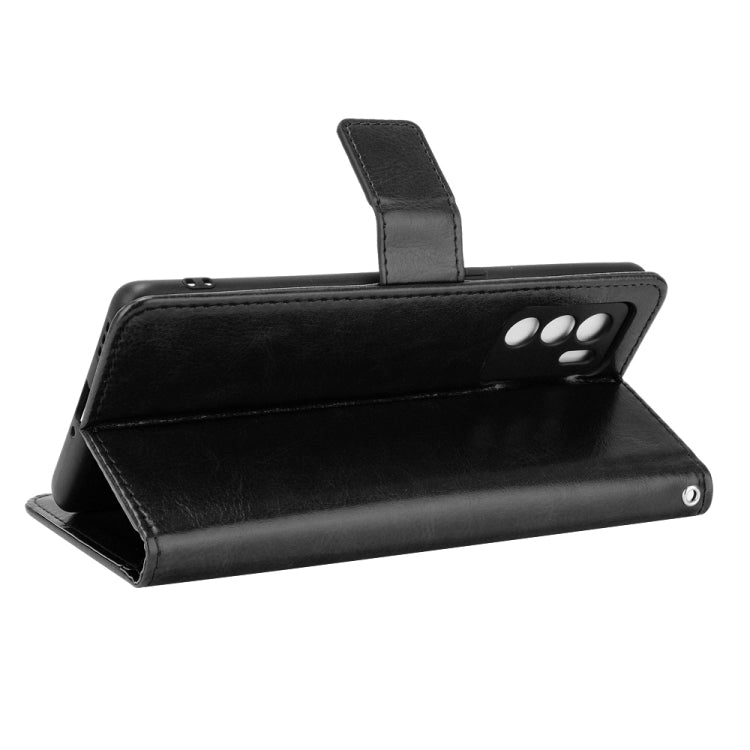 For OPPO Reno6 Pro 5G Crazy Horse Texture Horizontal Flip Leather Case with Holder & Card Slots & Lanyard