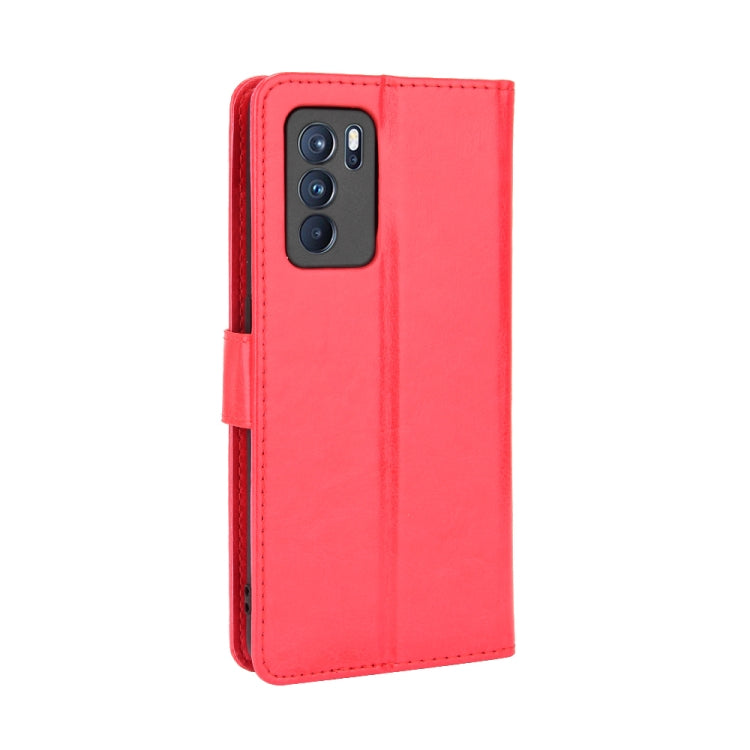 For OPPO Reno6 Pro 5G Crazy Horse Texture Horizontal Flip Leather Case with Holder & Card Slots & Lanyard