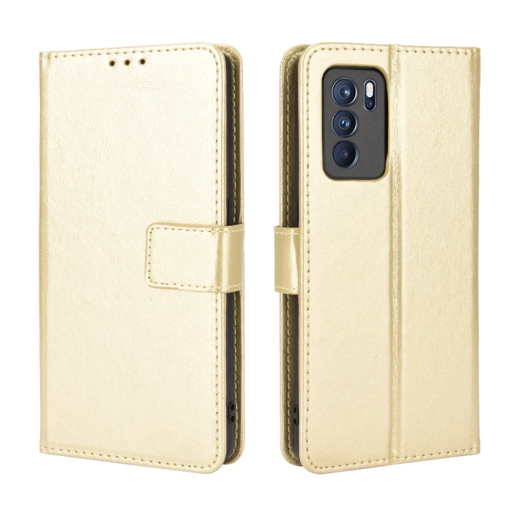For OPPO Reno6 Pro 5G Crazy Horse Texture Horizontal Flip Leather Case with Holder & Card Slots & Lanyard