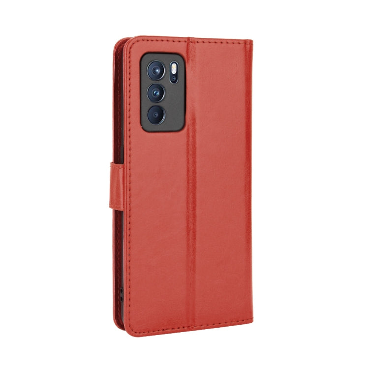 For OPPO Reno6 Pro 5G Crazy Horse Texture Horizontal Flip Leather Case with Holder & Card Slots & Lanyard